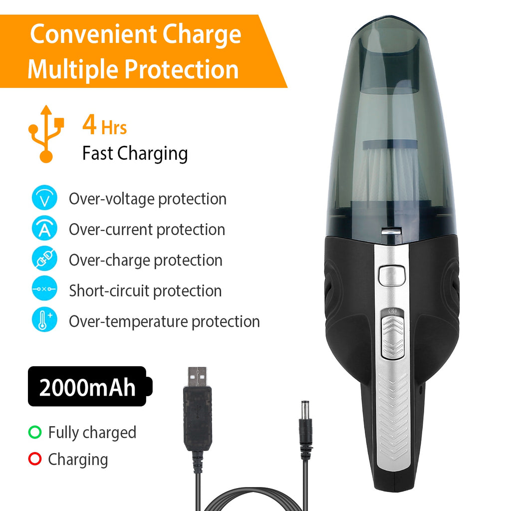 Cordless Handheld Car Vacuum (Strong Suction)