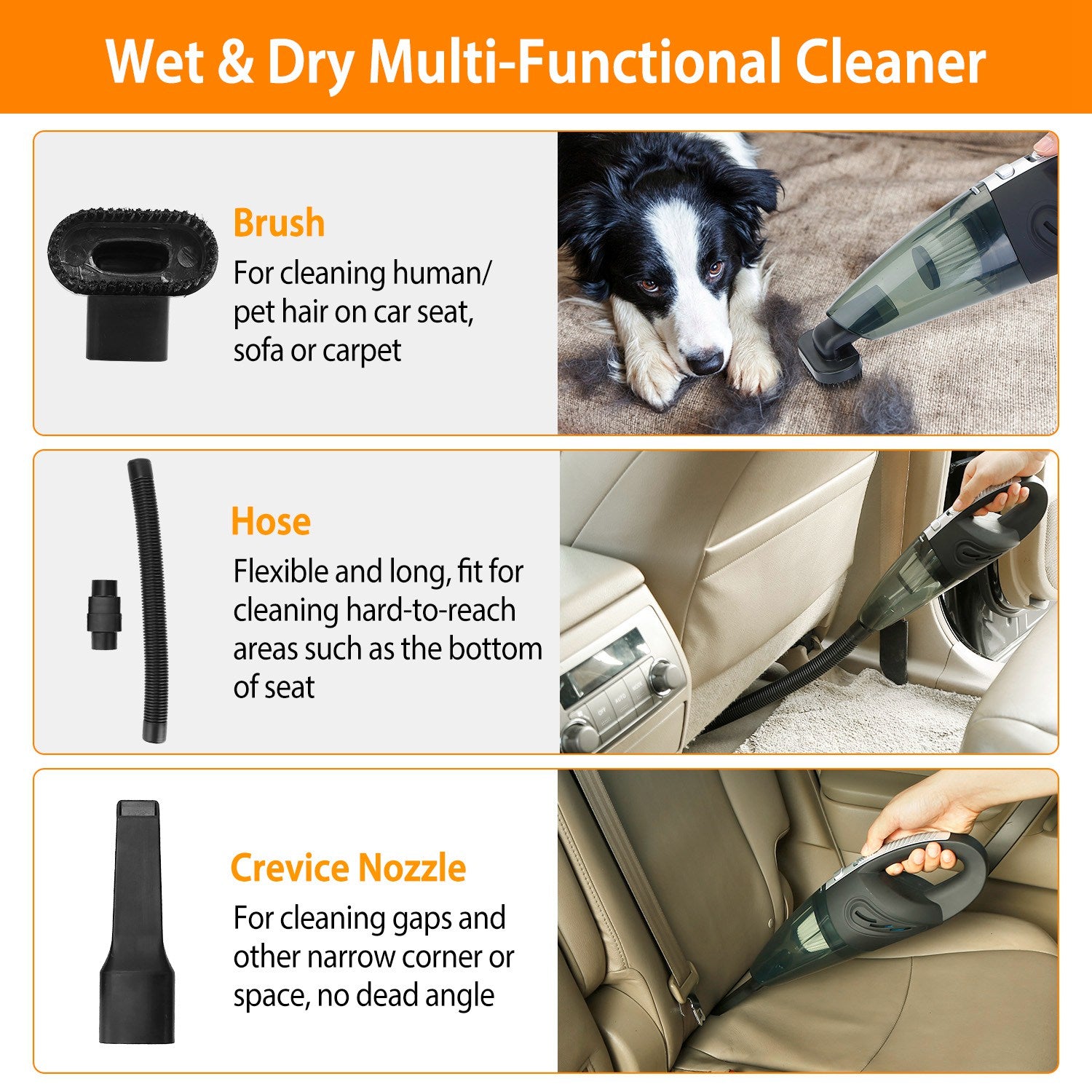 Cordless Handheld Car Vacuum (Strong Suction)