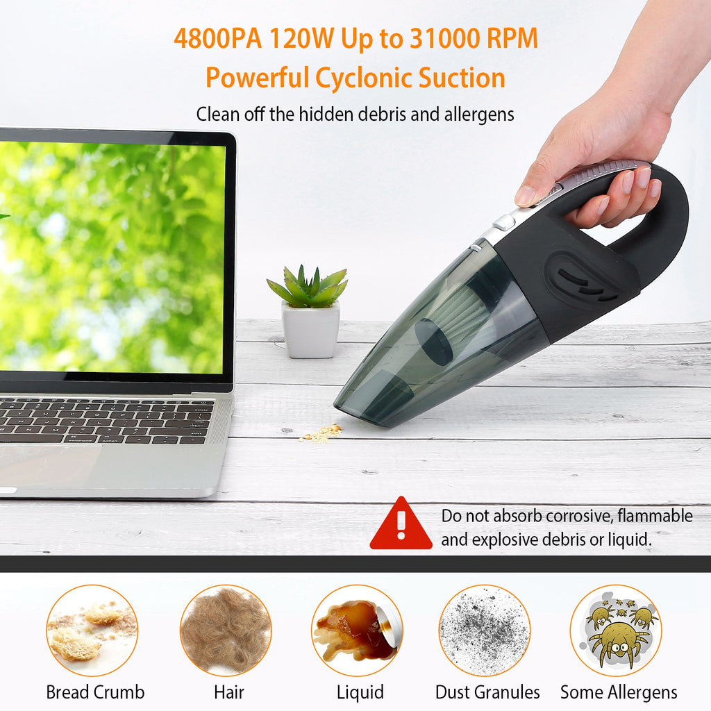 Cordless Handheld Car Vacuum (Strong Suction)